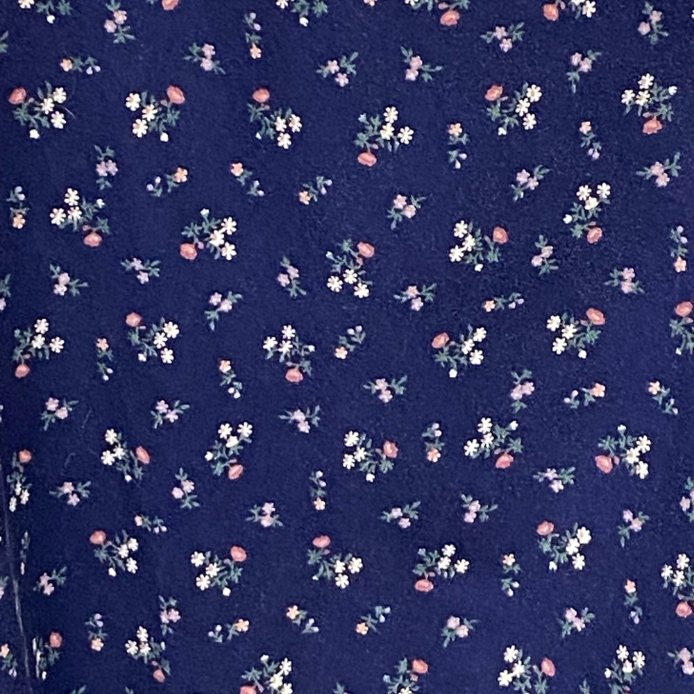 Gunne Sax Midnight Blue Floral with Lace Trim Dress Size S - Vintage EUC RARE - Picture 15 of 16